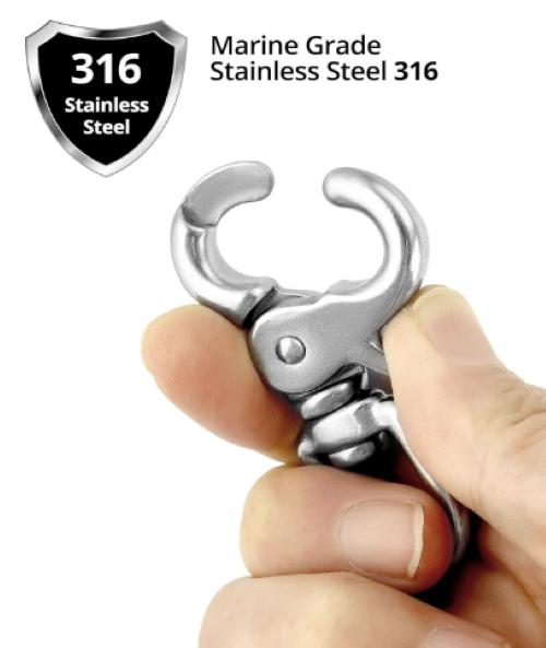 10-pack, Swivel Trigger Snap Hooks Zinc Plated SS, 130 lbs Capacity.