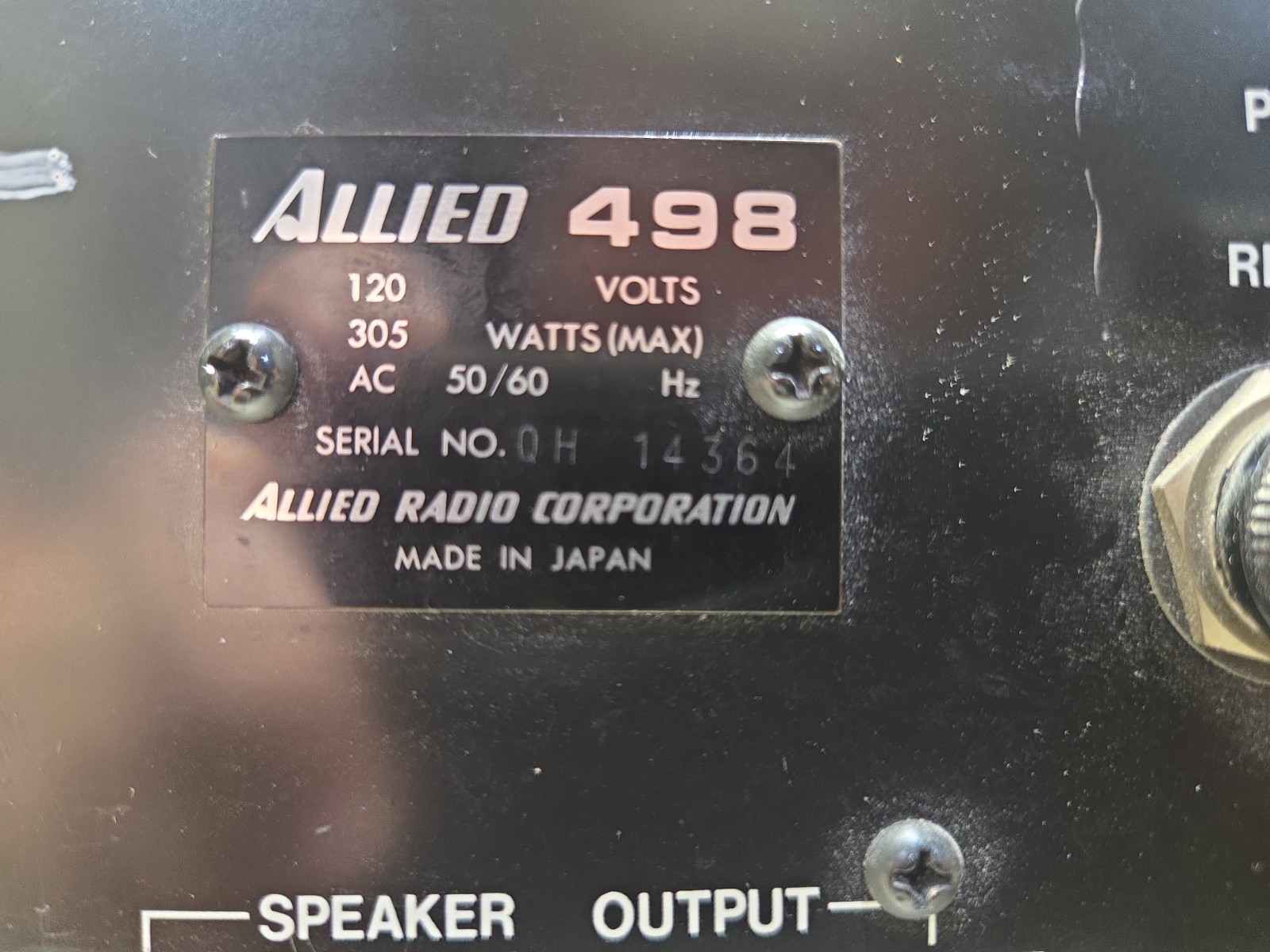 Vintage Allied 498 Solid State Stereophonic Receiver