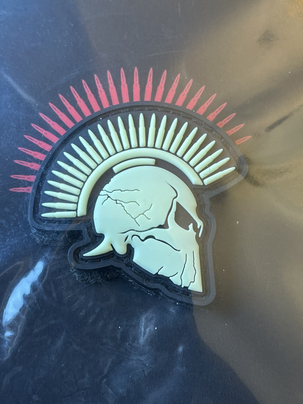 Spartan Mini-Glow in the Dark, Tactical Morale Patch, Modern Arms, PVC