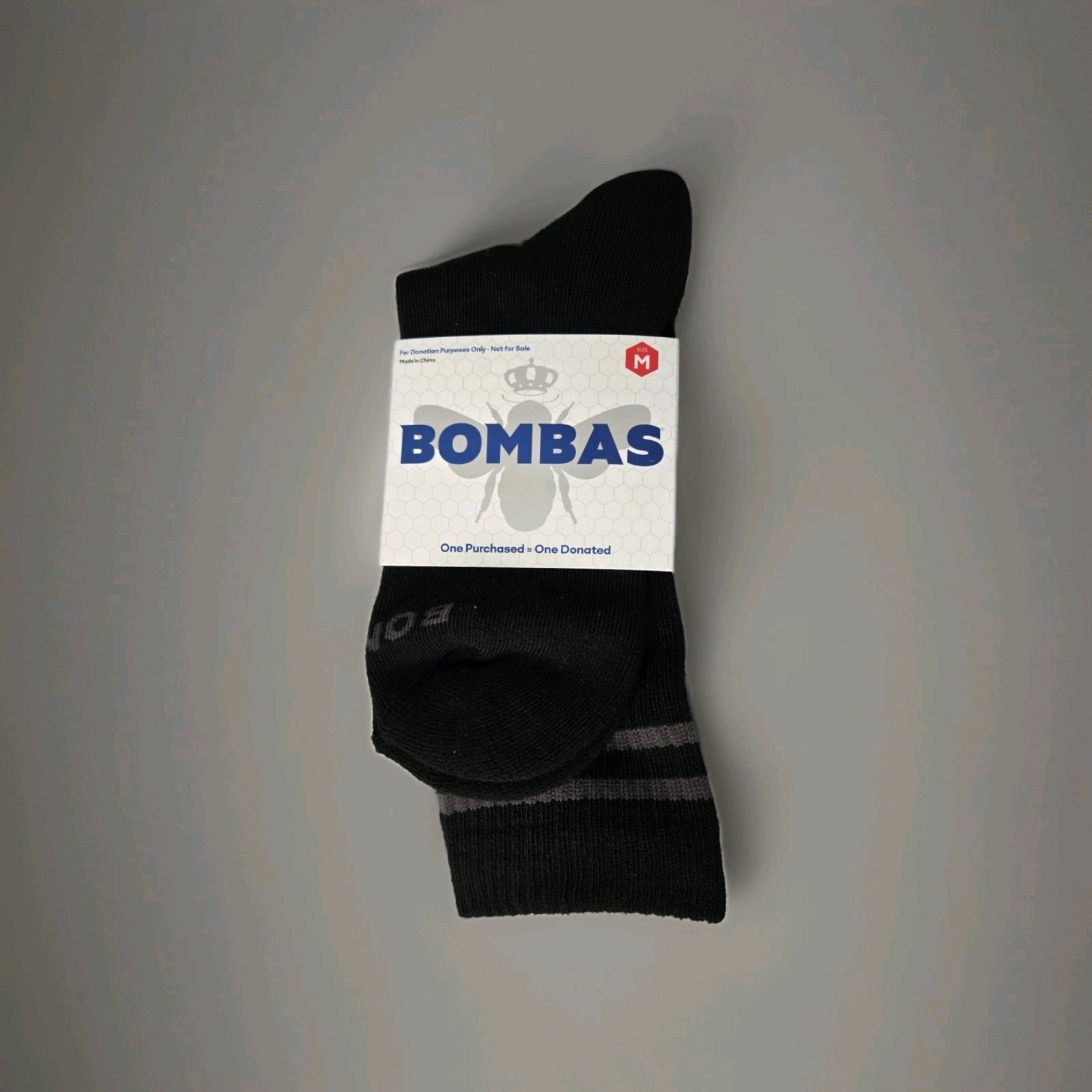 Bombas Adult Black Socks Size Medium Calf Crew Socks 5 Pairs NWT Free Shipping