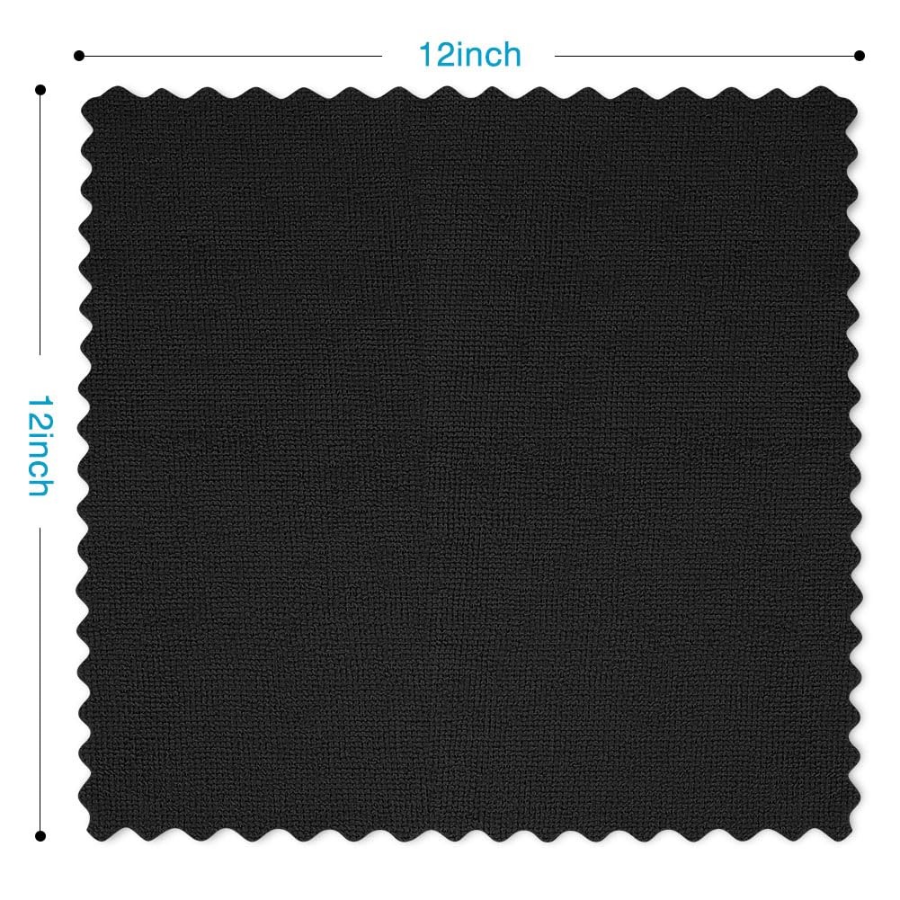Black Microfiber Cleaning Cloth, 50 Pack Highly Absorbent Cleaning Supplies, ...