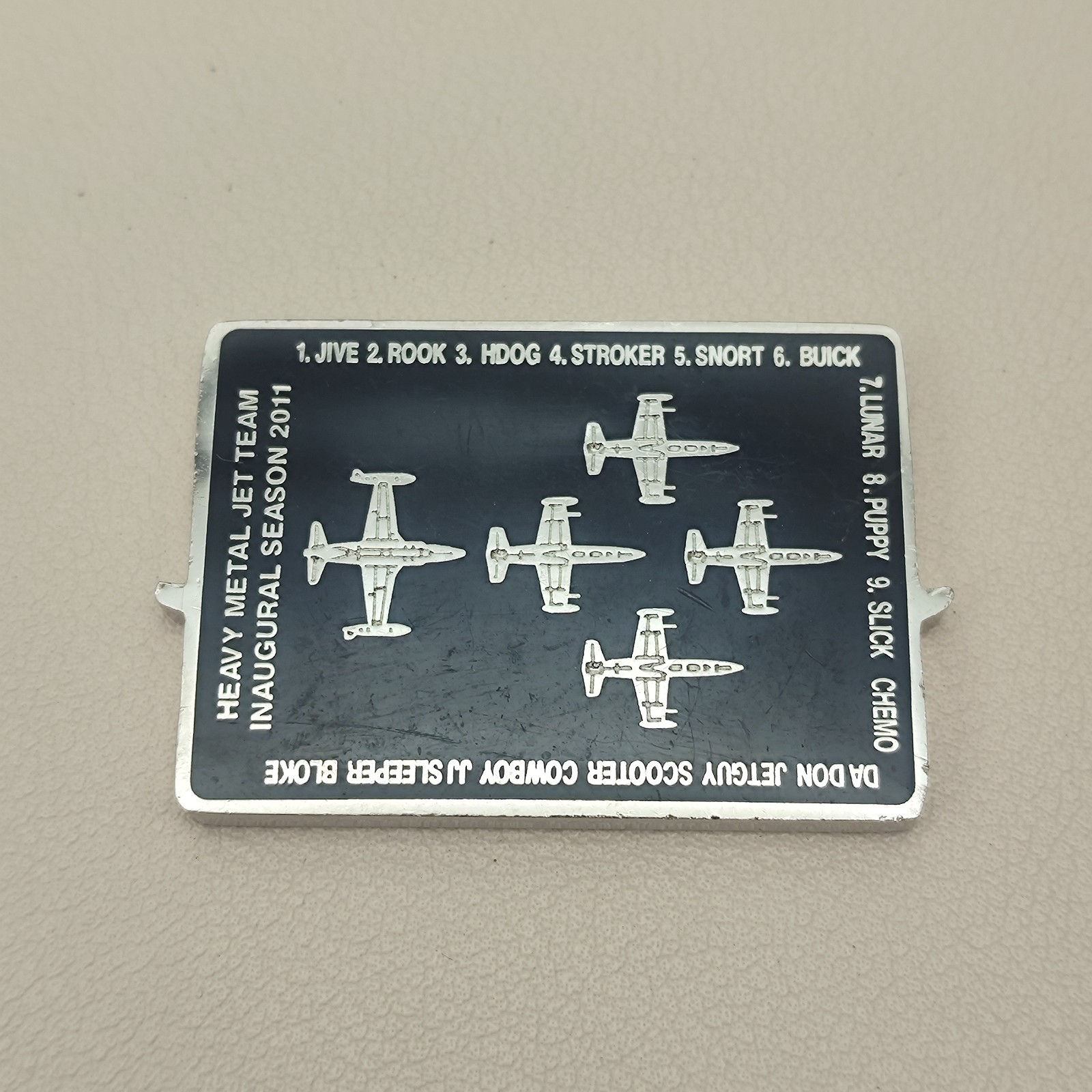 Heavy Metal Jet Team Challenge Coin