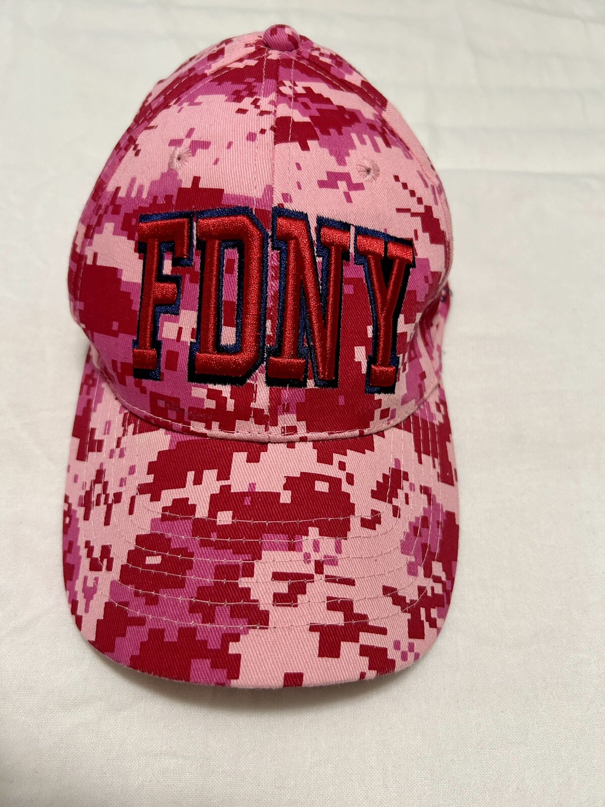 FDNY 9/11 Towertotunnel.org Pink Hat Hook And Loop Closure And Ponytail Friendly
