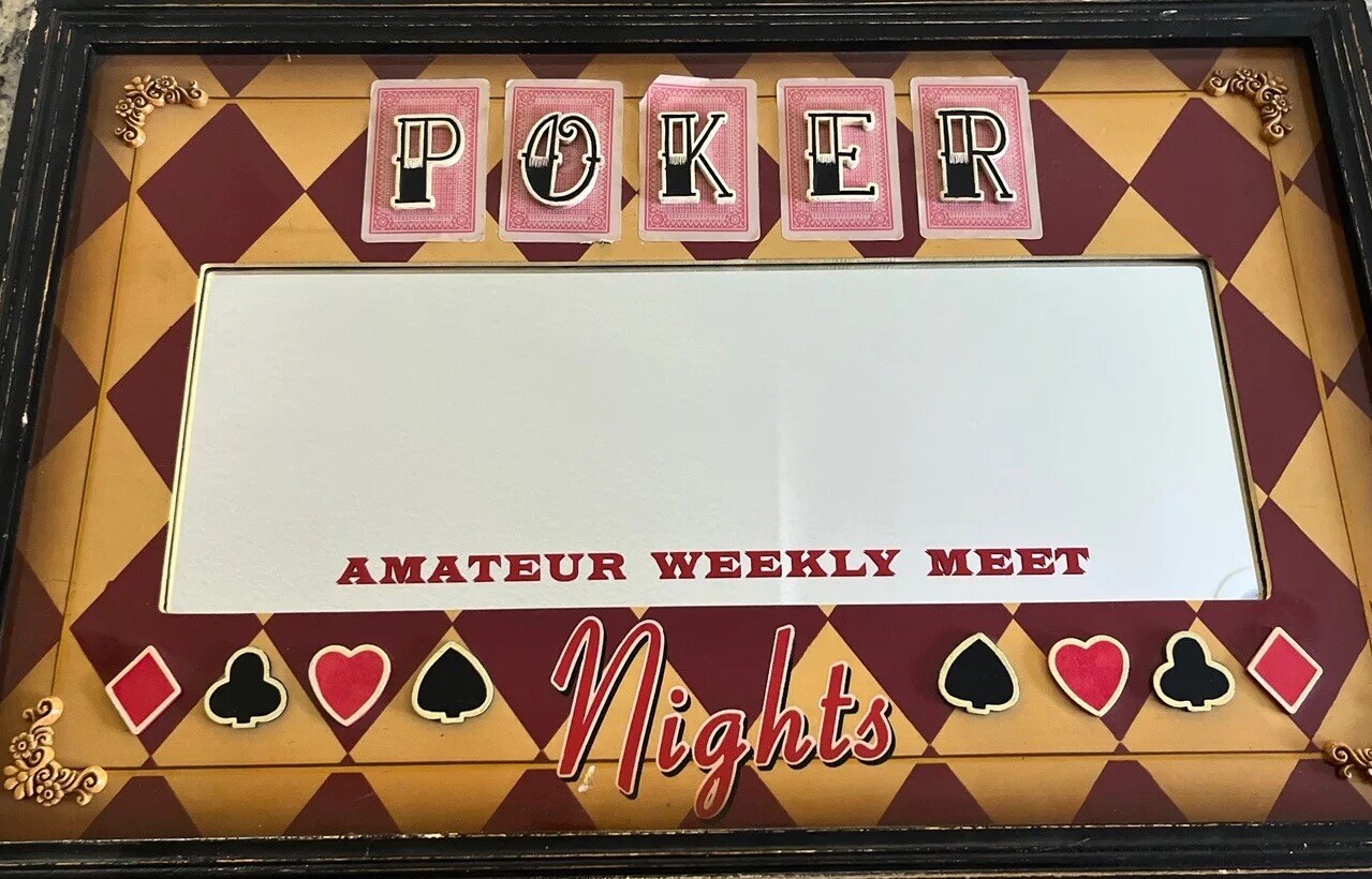 Poker Nights Amateur Weekly Meet 3D Mirror 2005 approx 26"x18"
