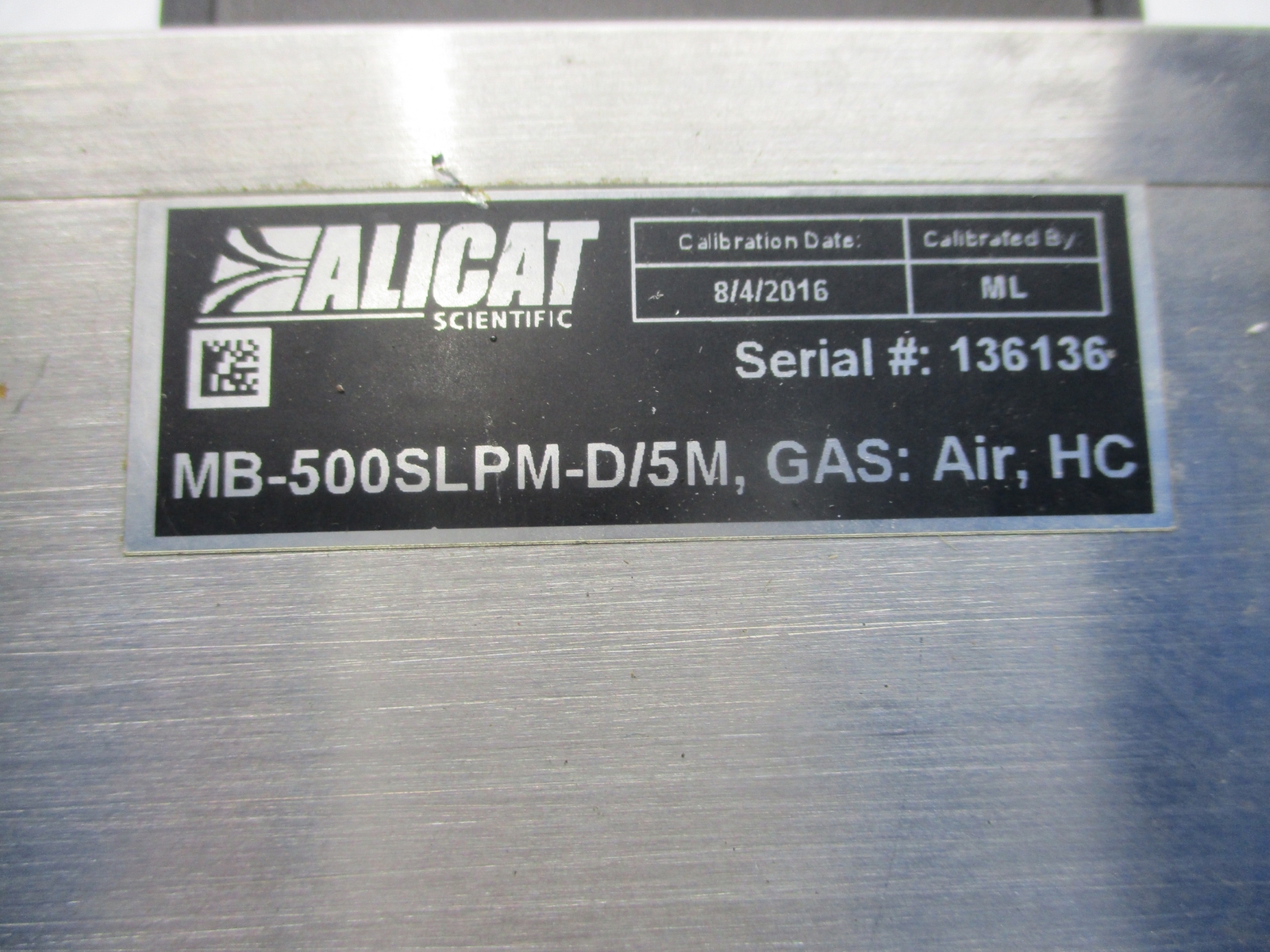ALICAT MB-500SLPM-D/5M FLOW CONTROLLER NSNP