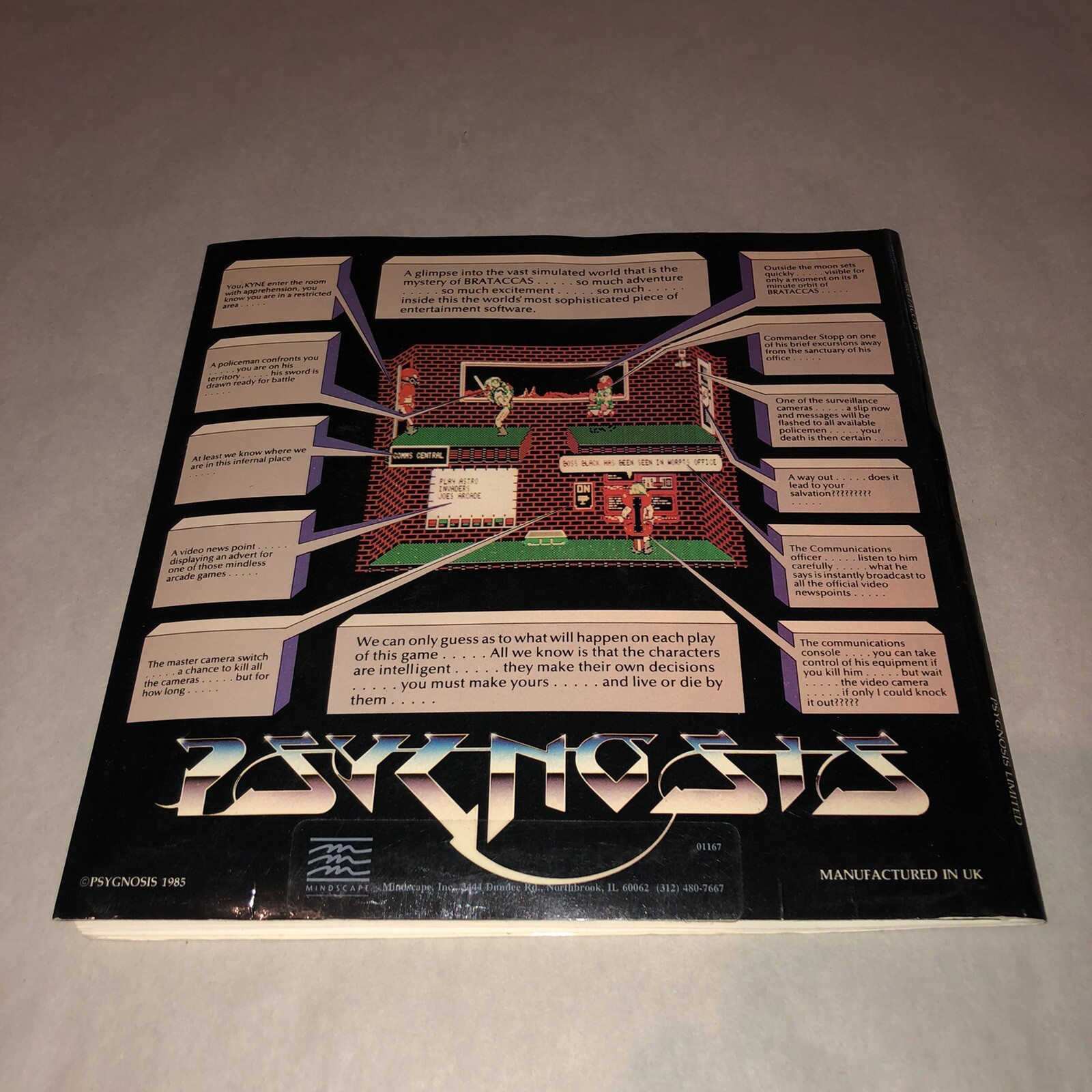 UNTESTED Commodore Amiga BRATACCAS Complete Computer Game w Poster VGC