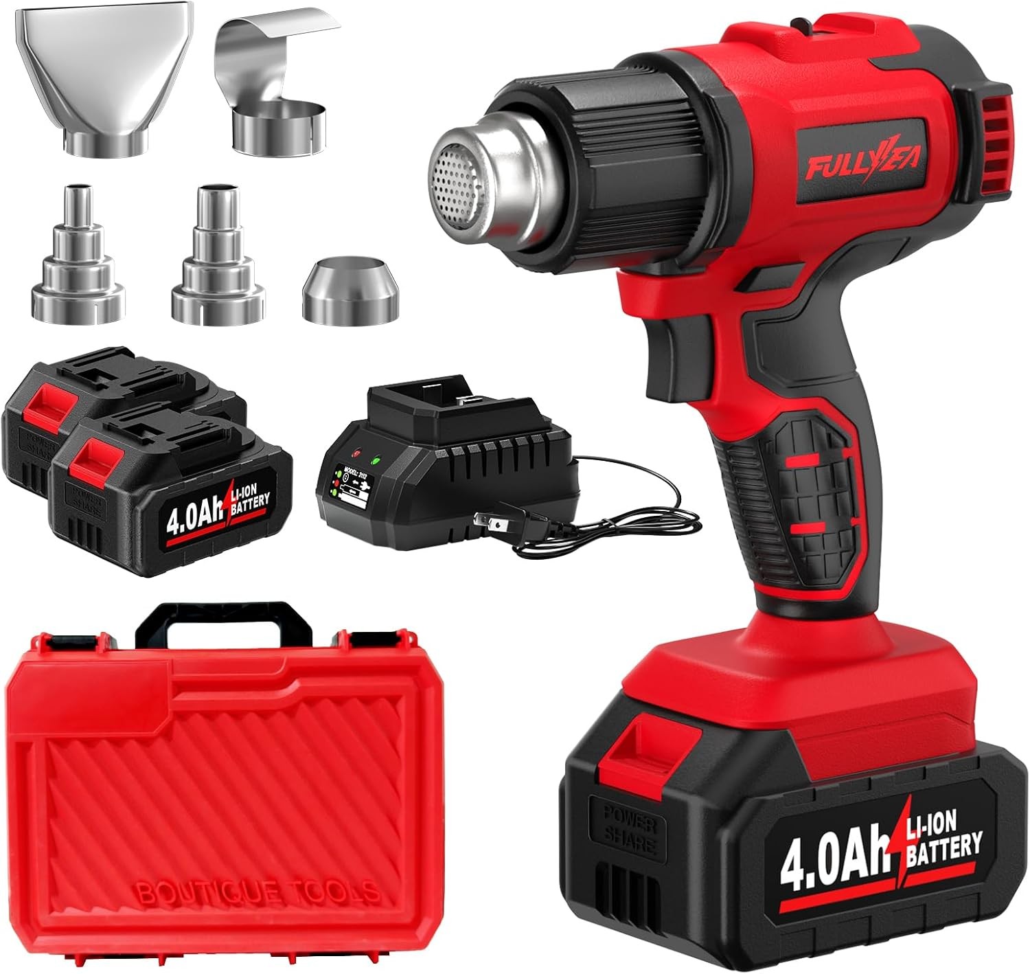 Cordless Heat Gun, Max 1022°F (550°C) Fast Heating, Lightweight Hot Air Gun