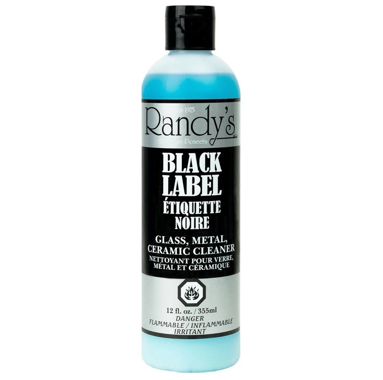 Randy's Black Label Cleaner Glass Metal Ceramic 12oz Bottle|Pack Of Sixteen (16)
