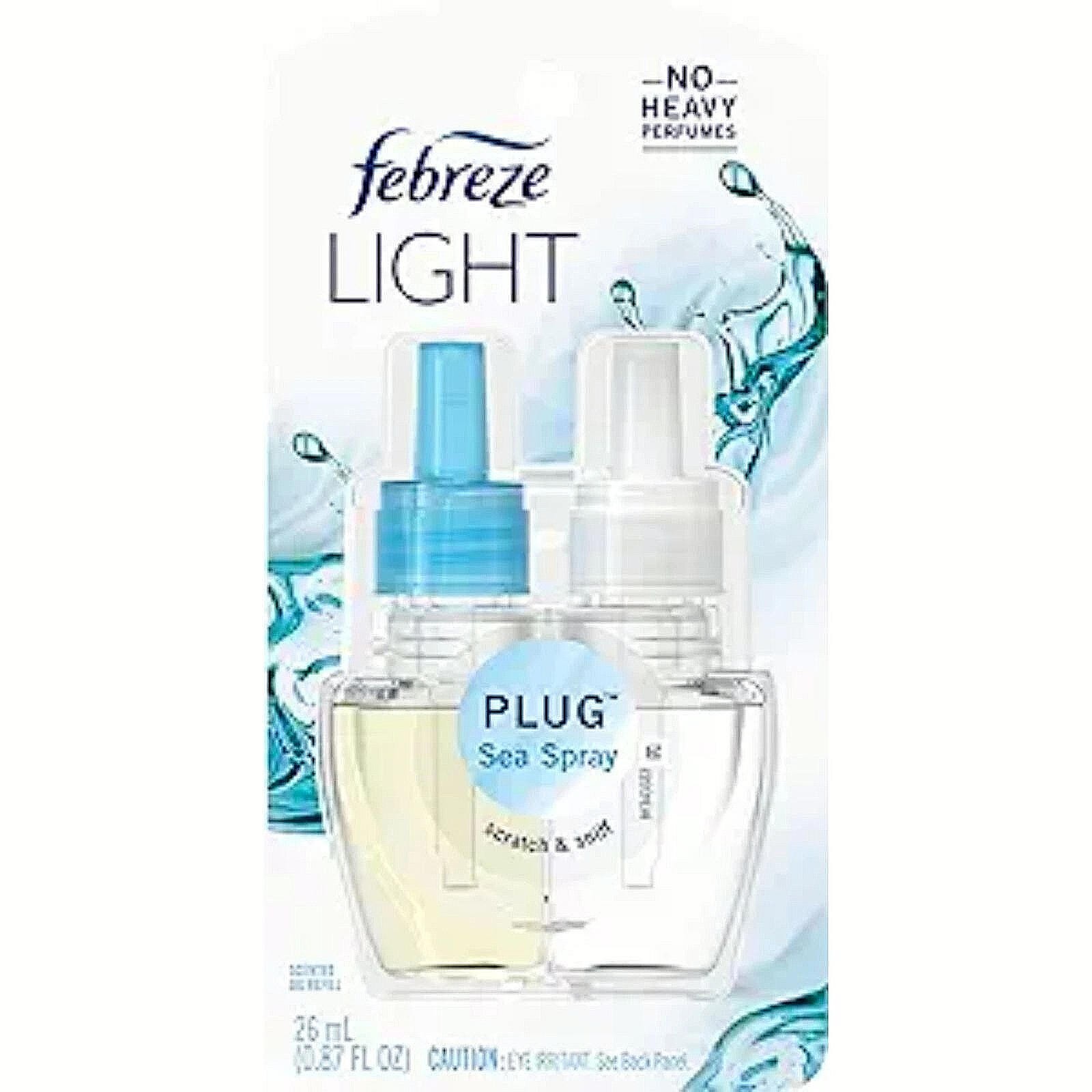 Febreze LIGHT Fade Defy PLUG Air Freshener, Sea Spray, (1) .87 fl. oz.