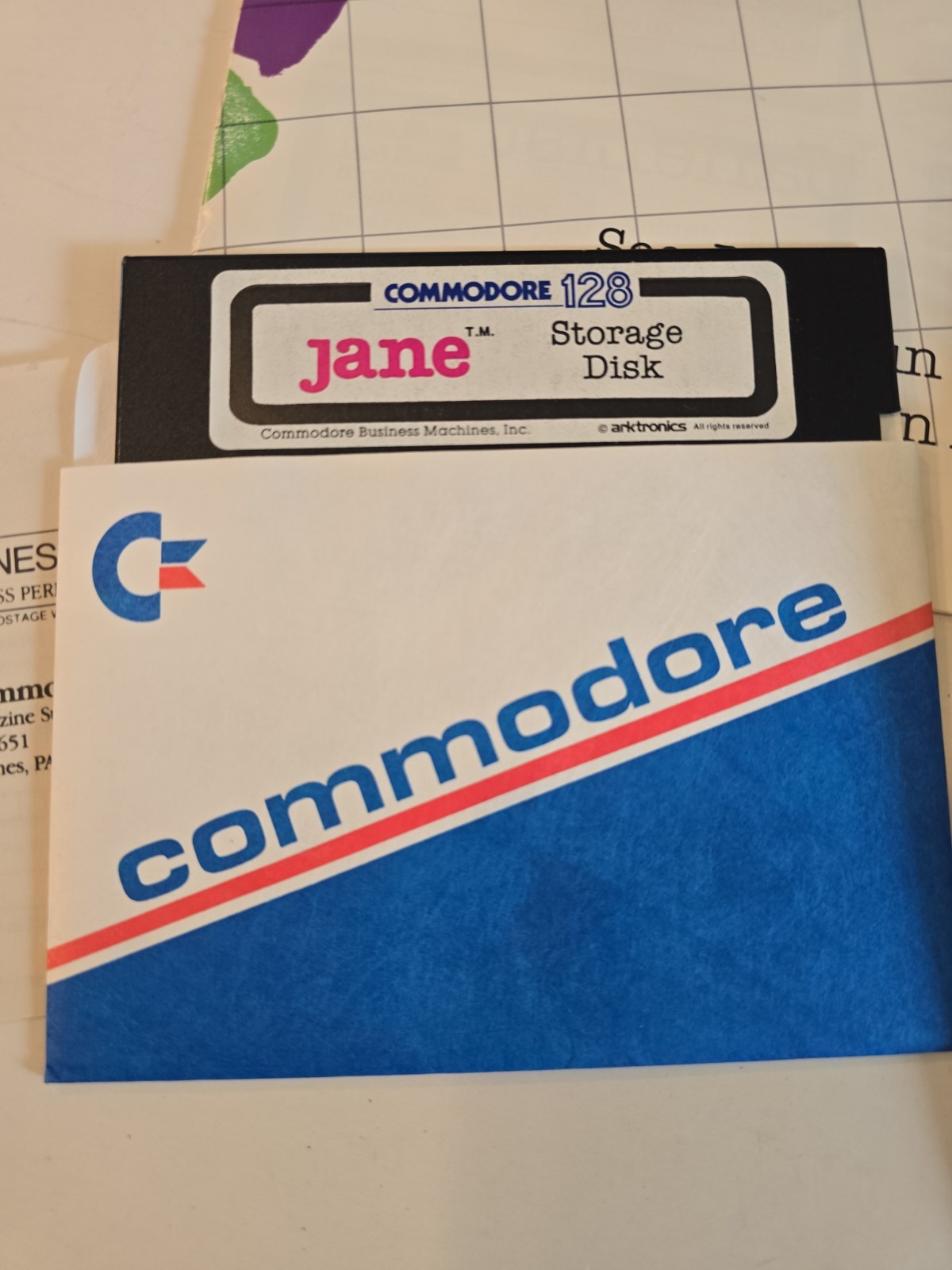 VTG Commodore 128 Jane Integrated Software User's 1985 3 Diskette Application