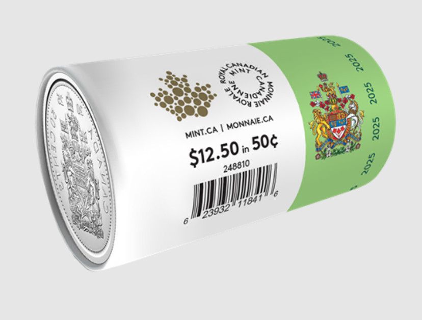2025 CANADA King Charles III 50 cent roll special wrap Collector's edition