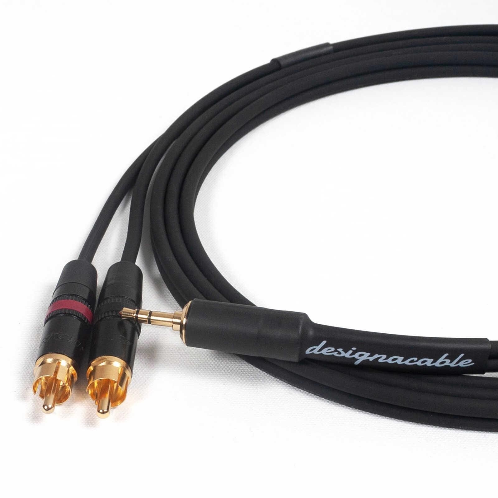 3.5mm Mini Jack to 2 x Rean RCAs Phonos. Sommer ONYX 2025 Black Or Blue Cable