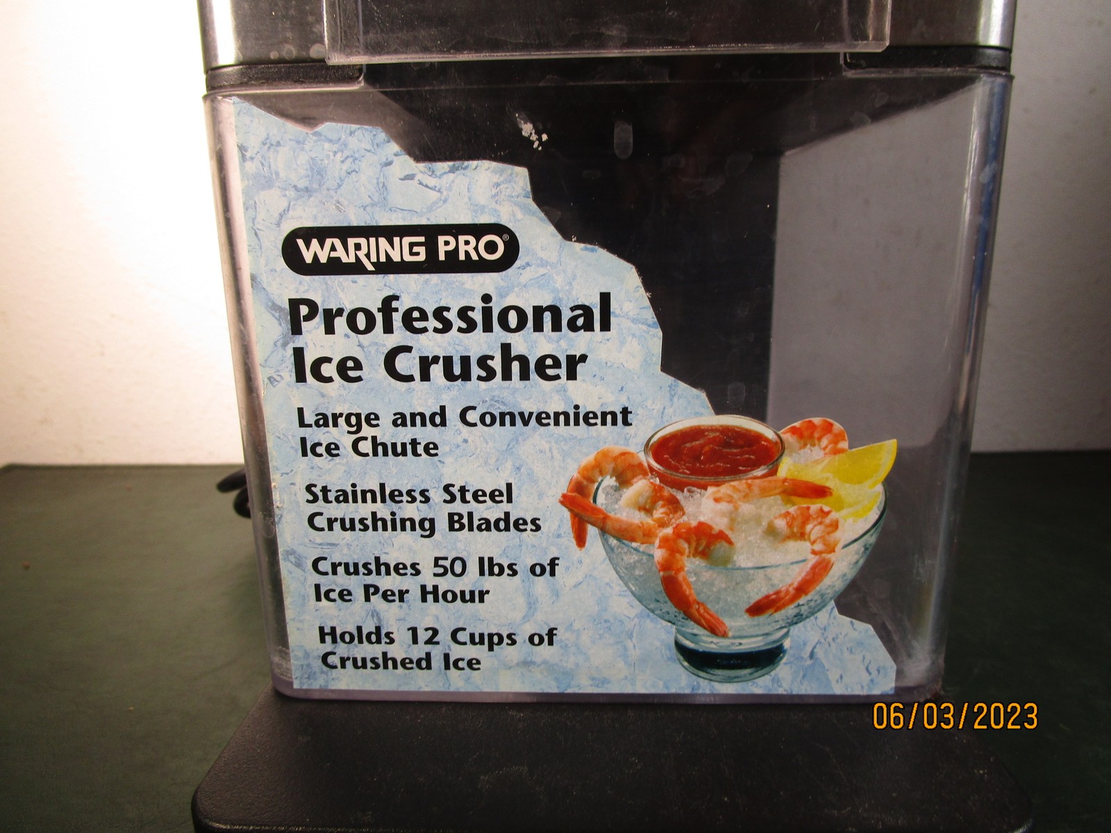 Waring Pro Ice Crusher Model IC70