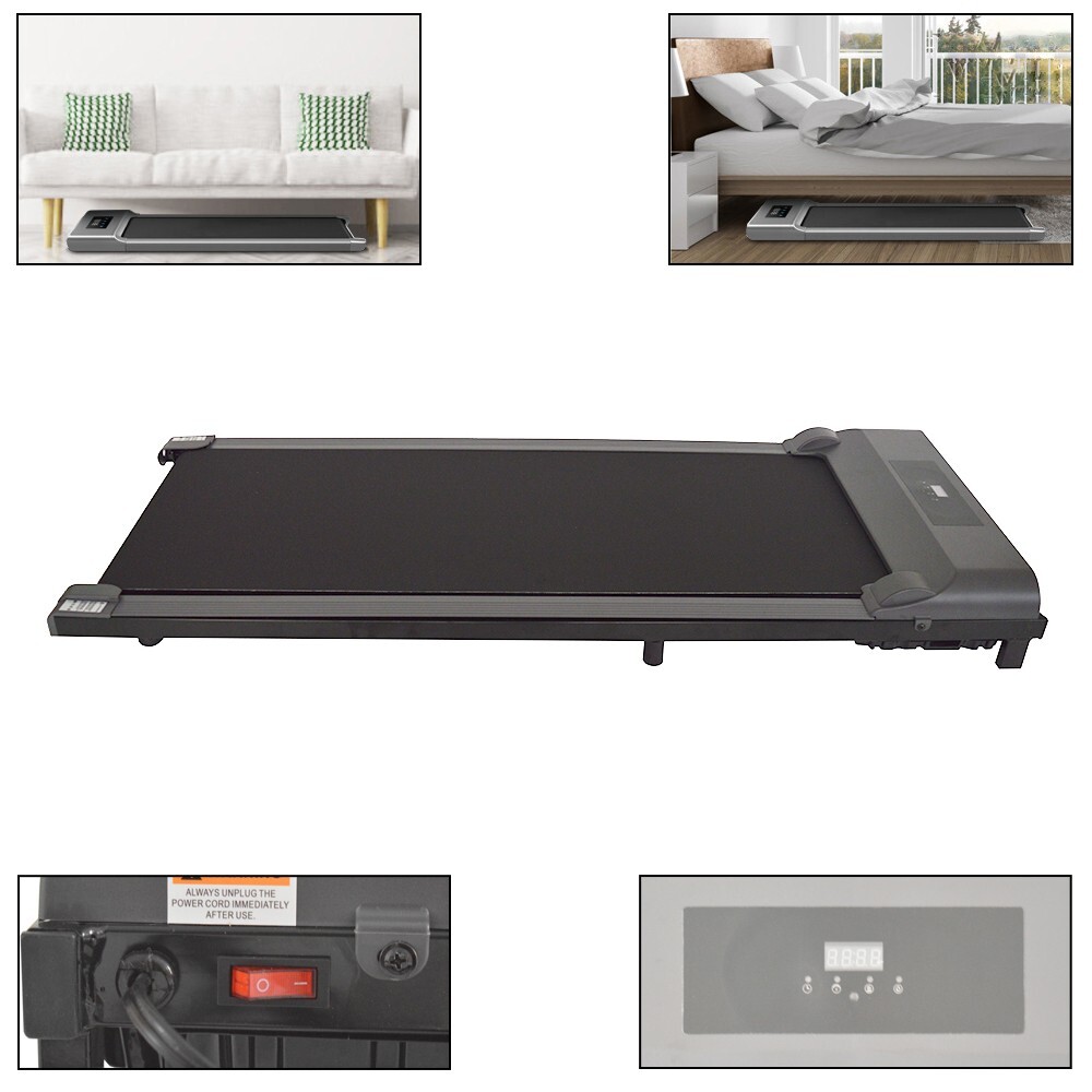 110V Household Portable 1.5HP Electric Silent Treadmill 1-6km/h Max Load 100kg