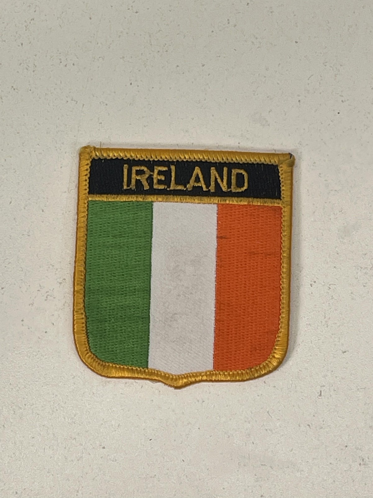 Ireland Flag Shield Patch Embroidered Iron On Green White Orange Uniform Badge