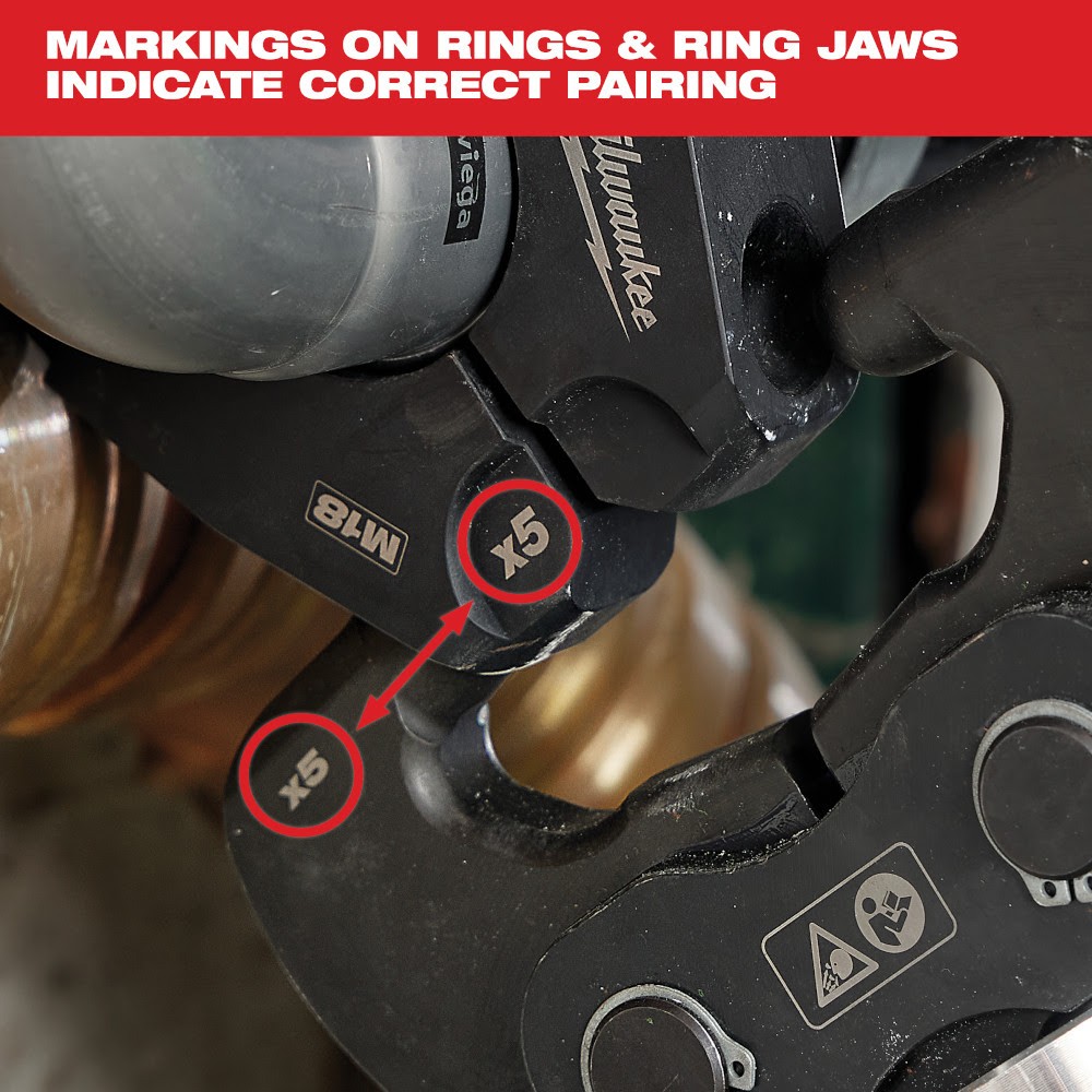 Milwaukee 49-16-2657BX 3" IPS-P Pivoting Press Ring for M18 FORCE LOGIC