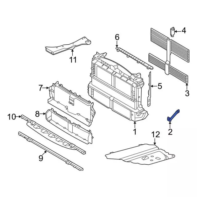 Genuine Ford Radiator Support Bracket NZ6Z-8182-A
