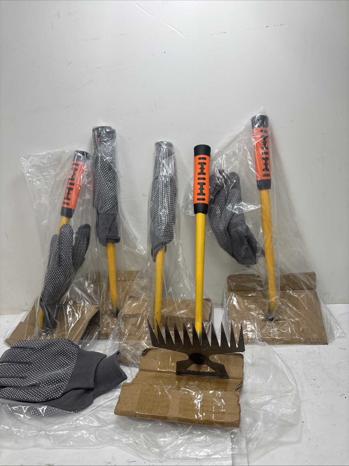 5pack Deal.. Weed Puller Tool, Portable Garden Tools with Gloves, 11 Teeth