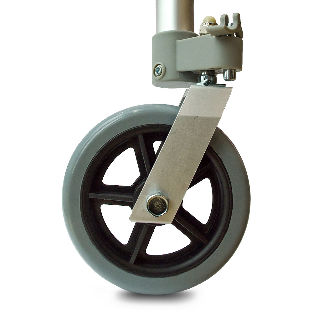 Top Glides Swivel/Lock Walker 5" Front Wheels Kit with Universal FlexFit Ski