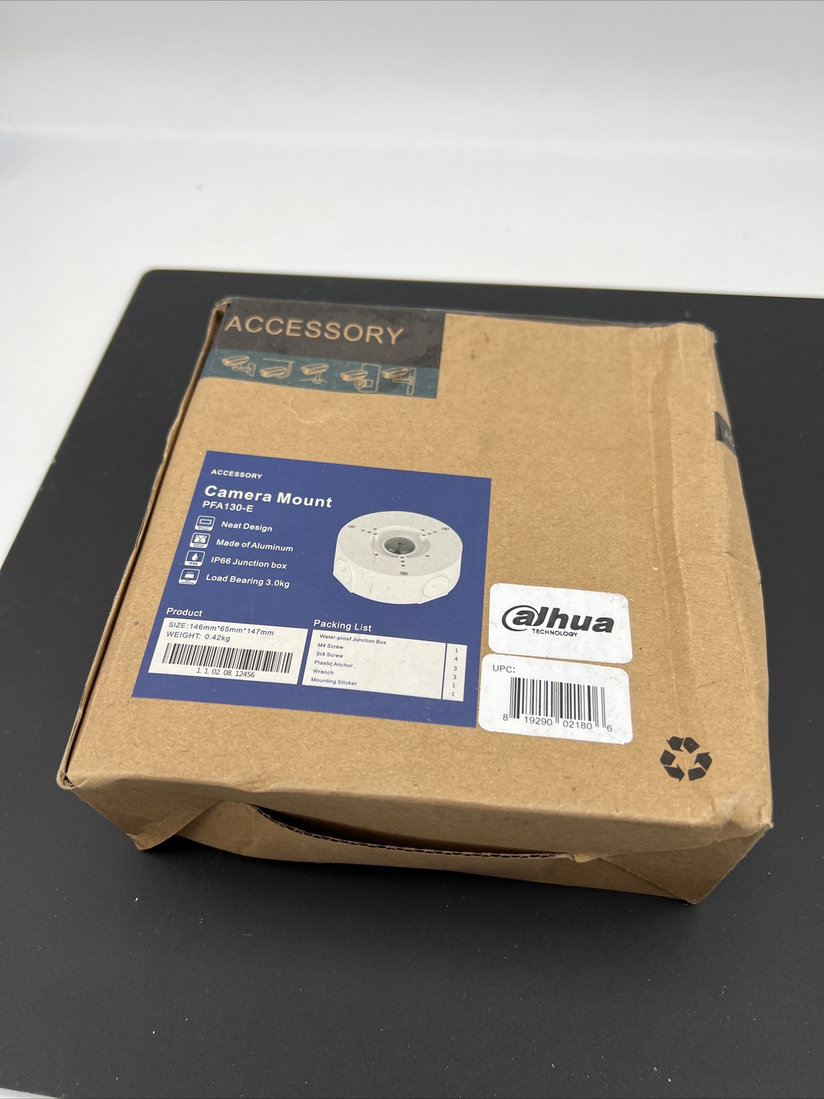 DAHUA White Camera Mount Waterproof Junction Box PFA130-E