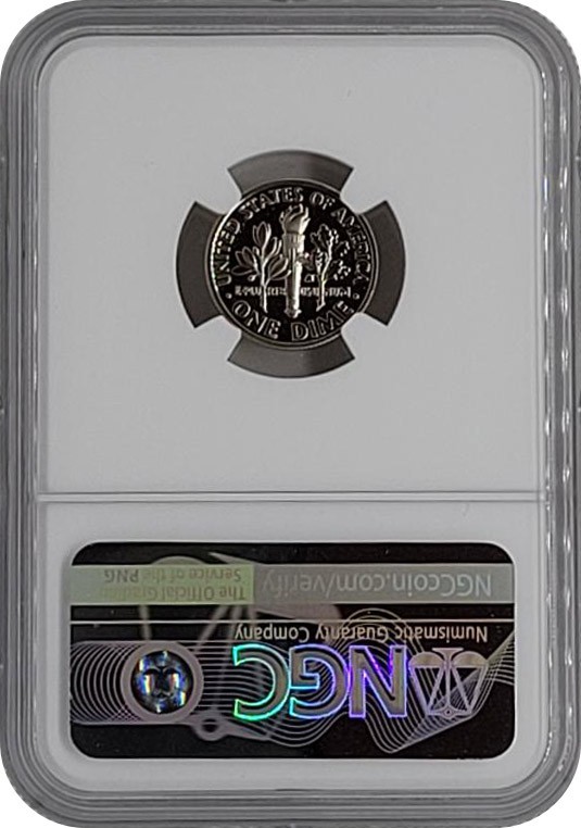 1992-S Proof Roosevelt Dime Coin 10 Cents NGC PF70 Ultra Cameo Trolley Label