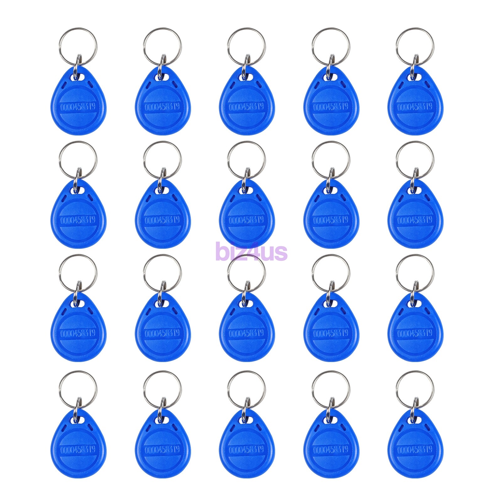 10/20Pcs Keychains 125KHZ RFID Proximity Access Id Card Token Tags Key Fobs Blue