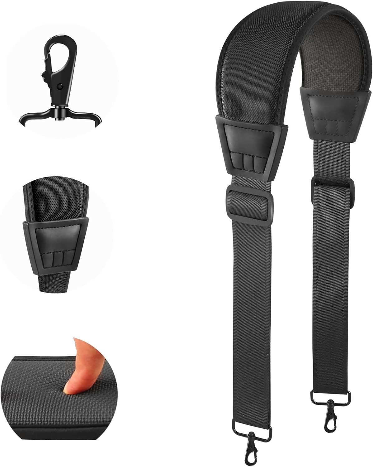 Shoulder Strap 67" Luggage Shoulder Strap Universal Bags Strap Buckles and Hooks