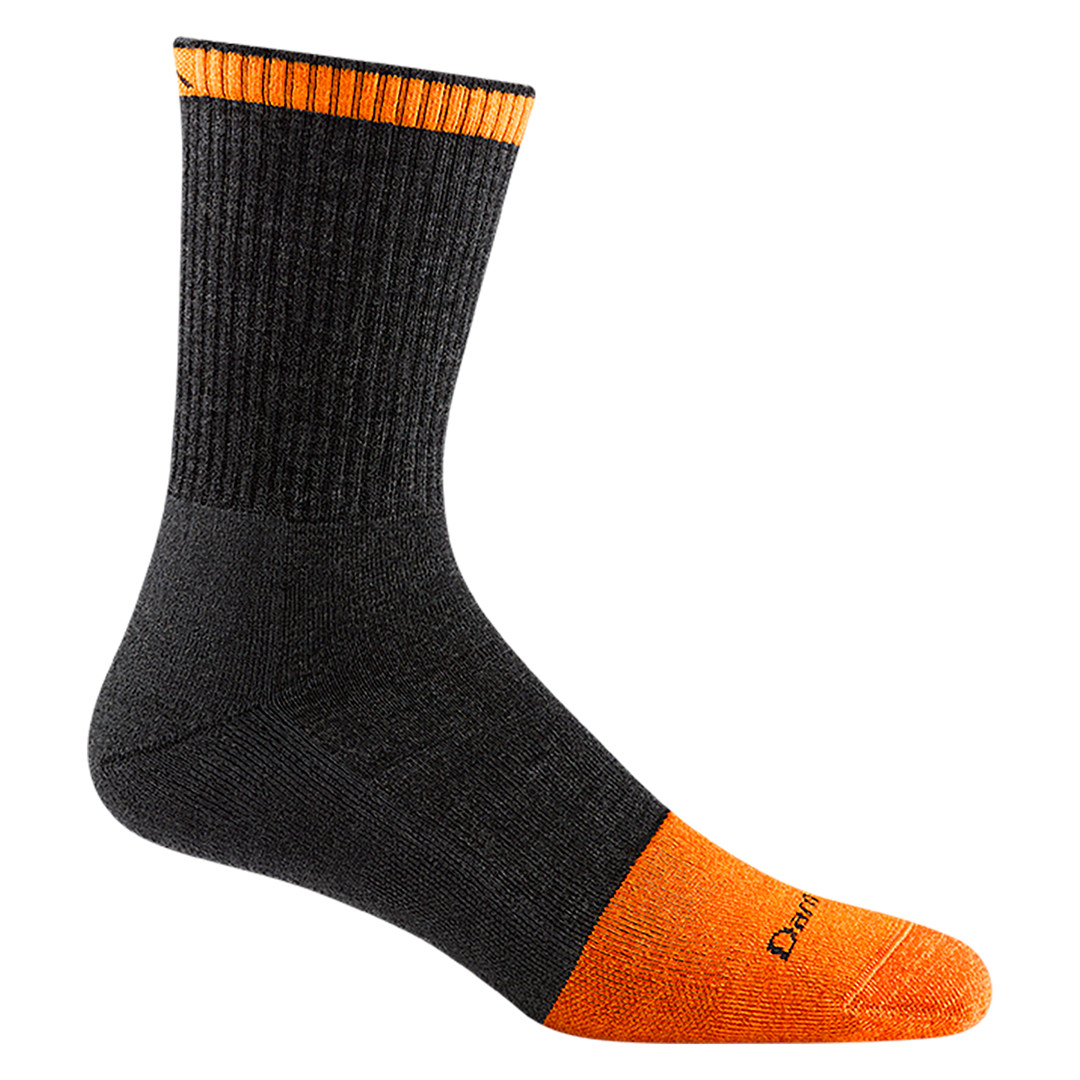 DARN TOUGH 2007 Graphite Men's Steely Micro Crew Midweight Work Sock Steel Toe