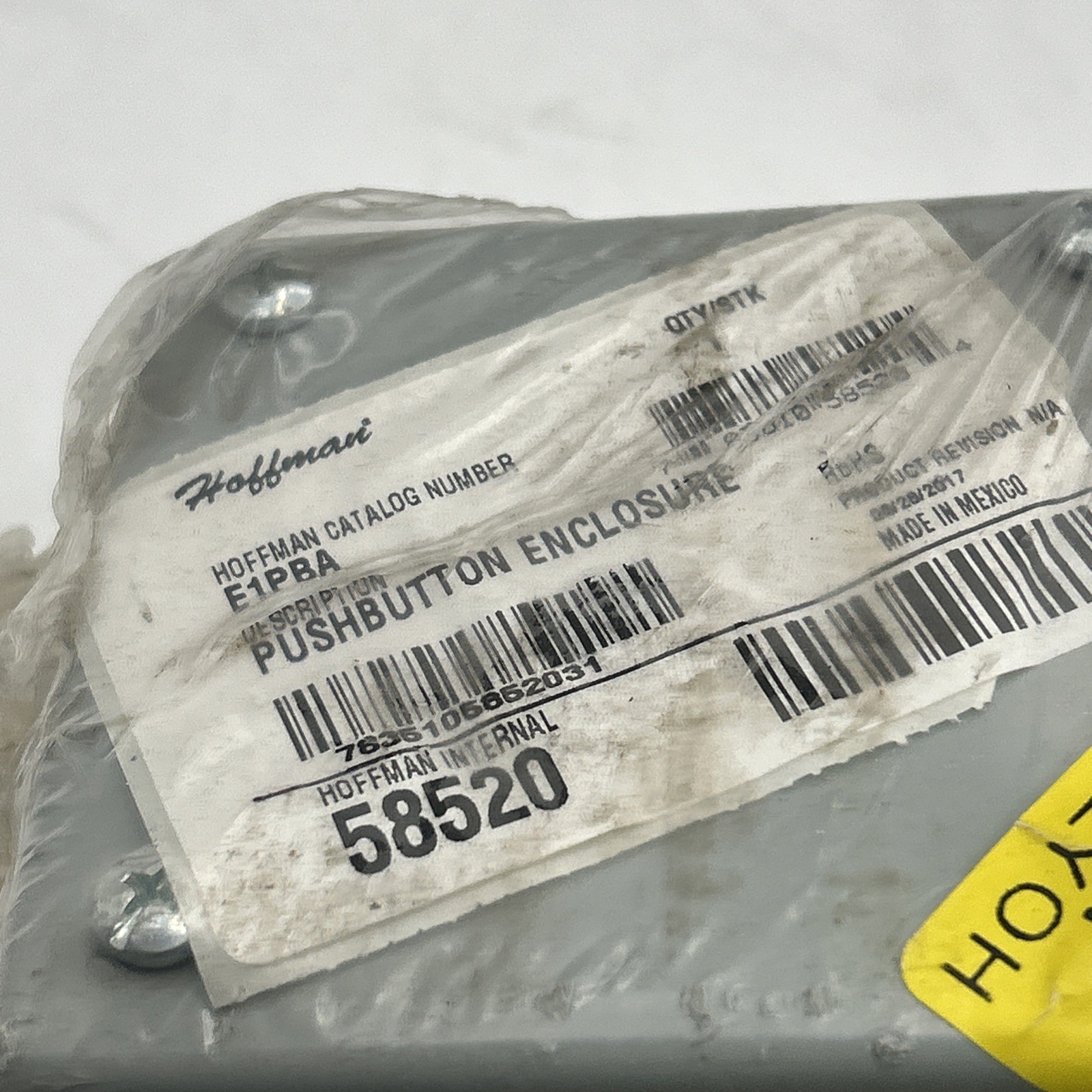 HOFFMAN E1PBA PUSH BUTTON ENCLOSURE See Pics 30 Day Warranty
