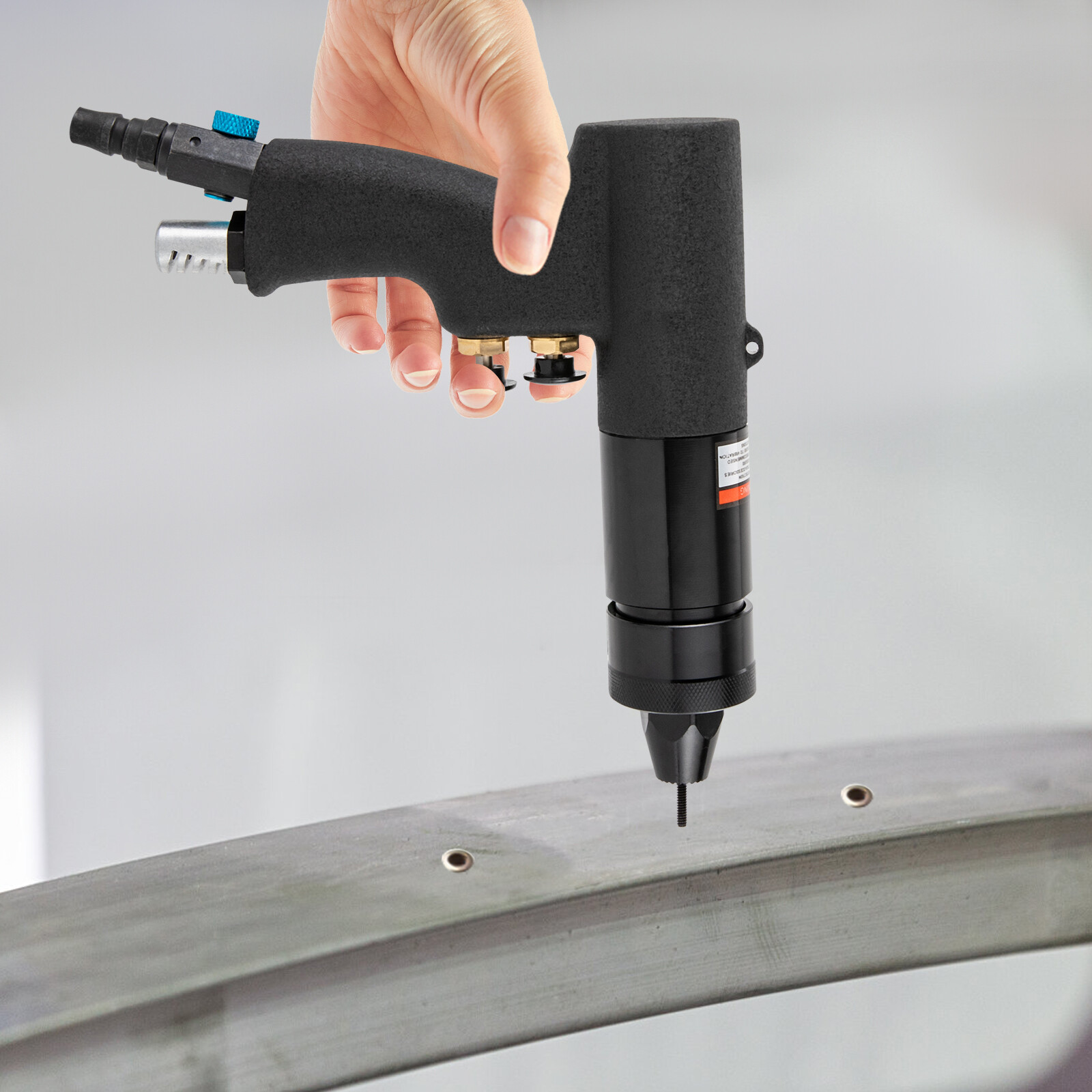 4 In 1 Heads Pneumatic Rivet Nut Gun Air Rivet Nut Pull Setter Tool With Filter