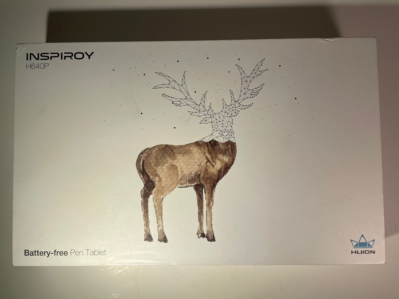 Huion H640P Inspiroy Battery-Free Pen Tablet w/box + extra nibs in stand TESTED