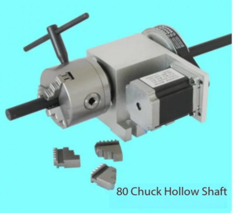 Three/Four-Jaw Chuck Kit Engraving Machine Fourth Axis  100MM Chuck Hole 22MM