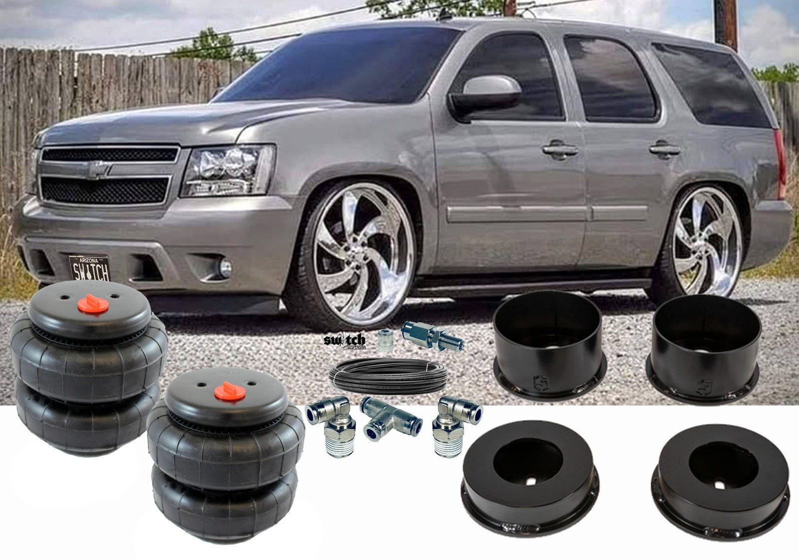 Escalade 2000 - 2020 Rear Air Ride Bags Brackets and Fittings