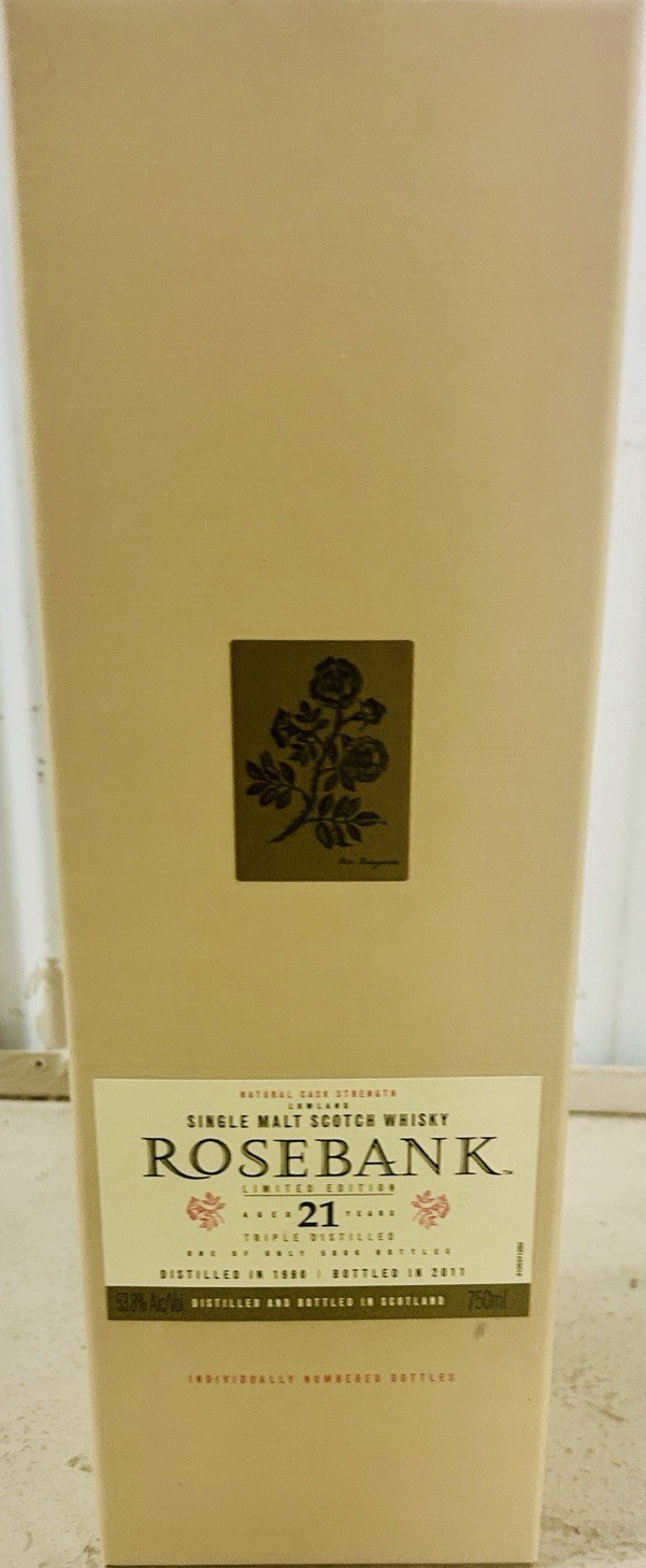 Rosebank 21 Year Single Malt Scotch Whisky Limited Edition 750ml Box