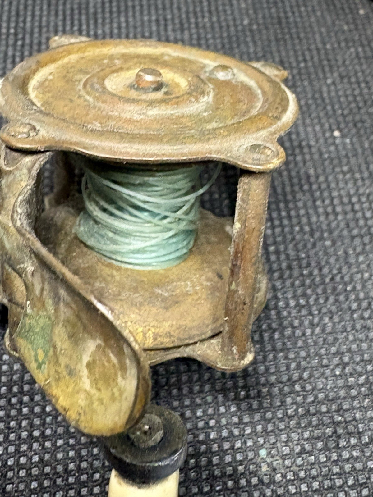 Two Brass Antique Fishing Reels Tiny