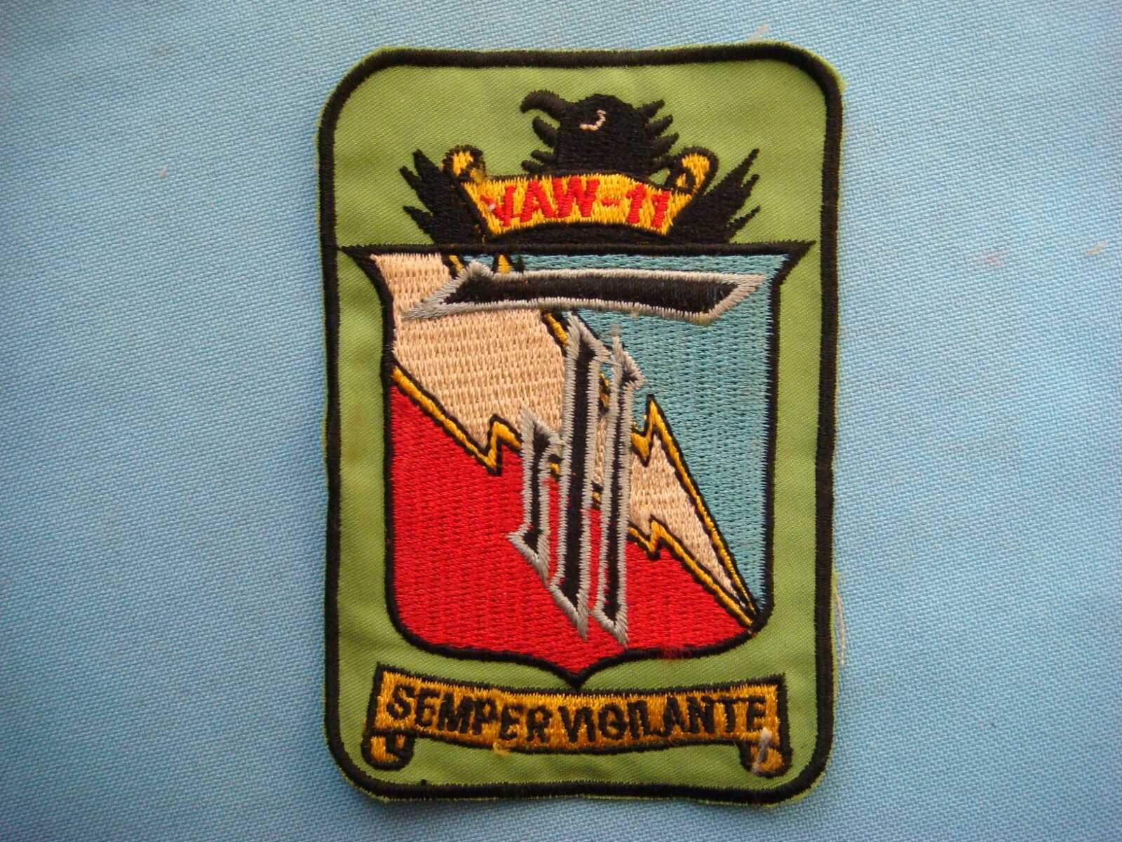 VIETNAM WAR PATCH, US NAVY  VAW 11 DETACHMENT " SEMPER VIGILANTE "