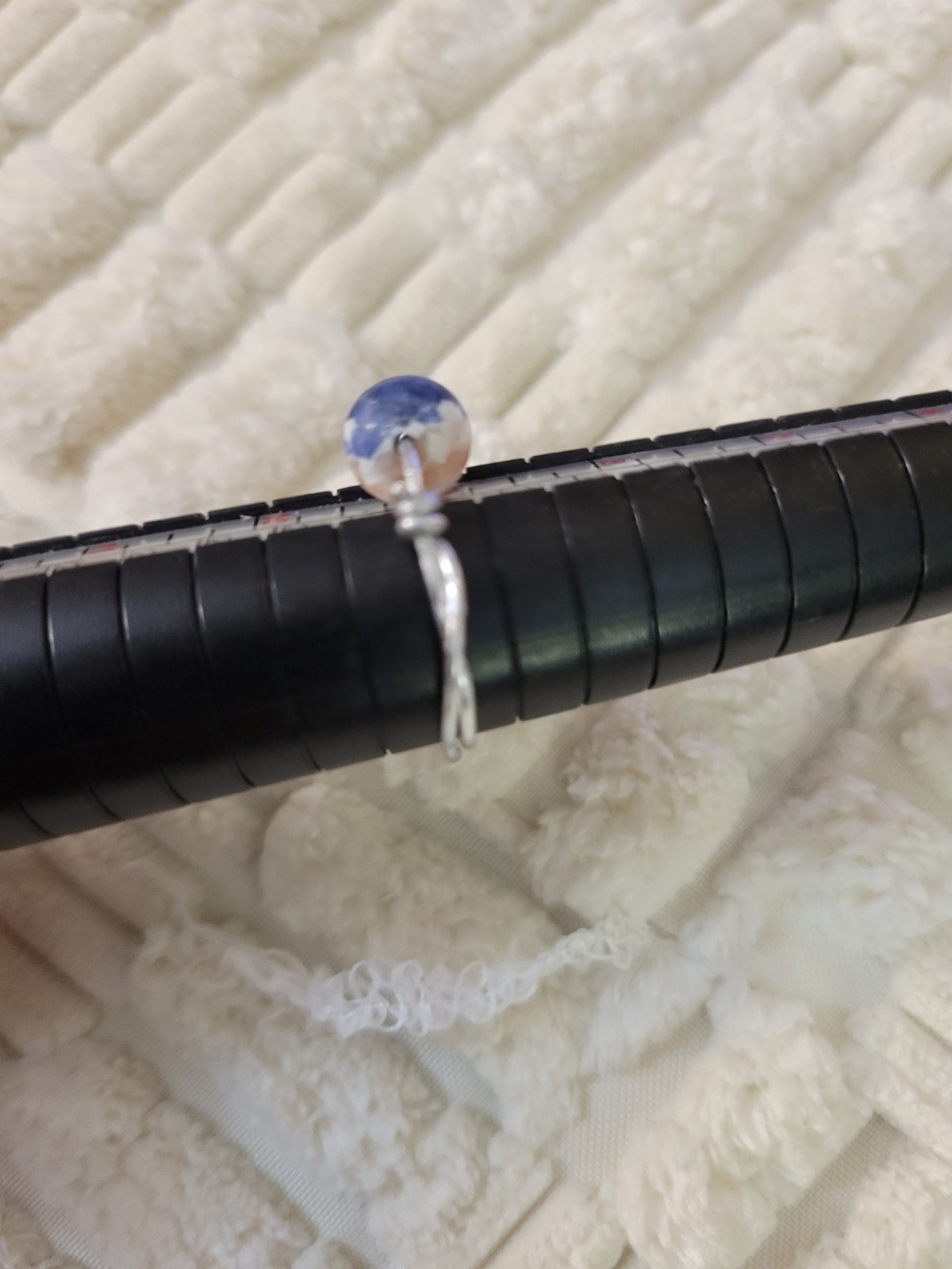 Silver Blue Sodialte Gemstone Ring Size 6 Beautiful Handmade Crystal Ring