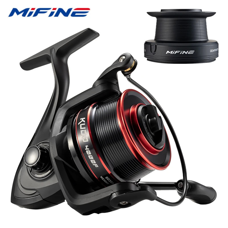 MIFINE KUDO Spinning Reel 10kg Max Drag Shallow/Deep Metal Spool 4.7:1 6+1BB Slo
