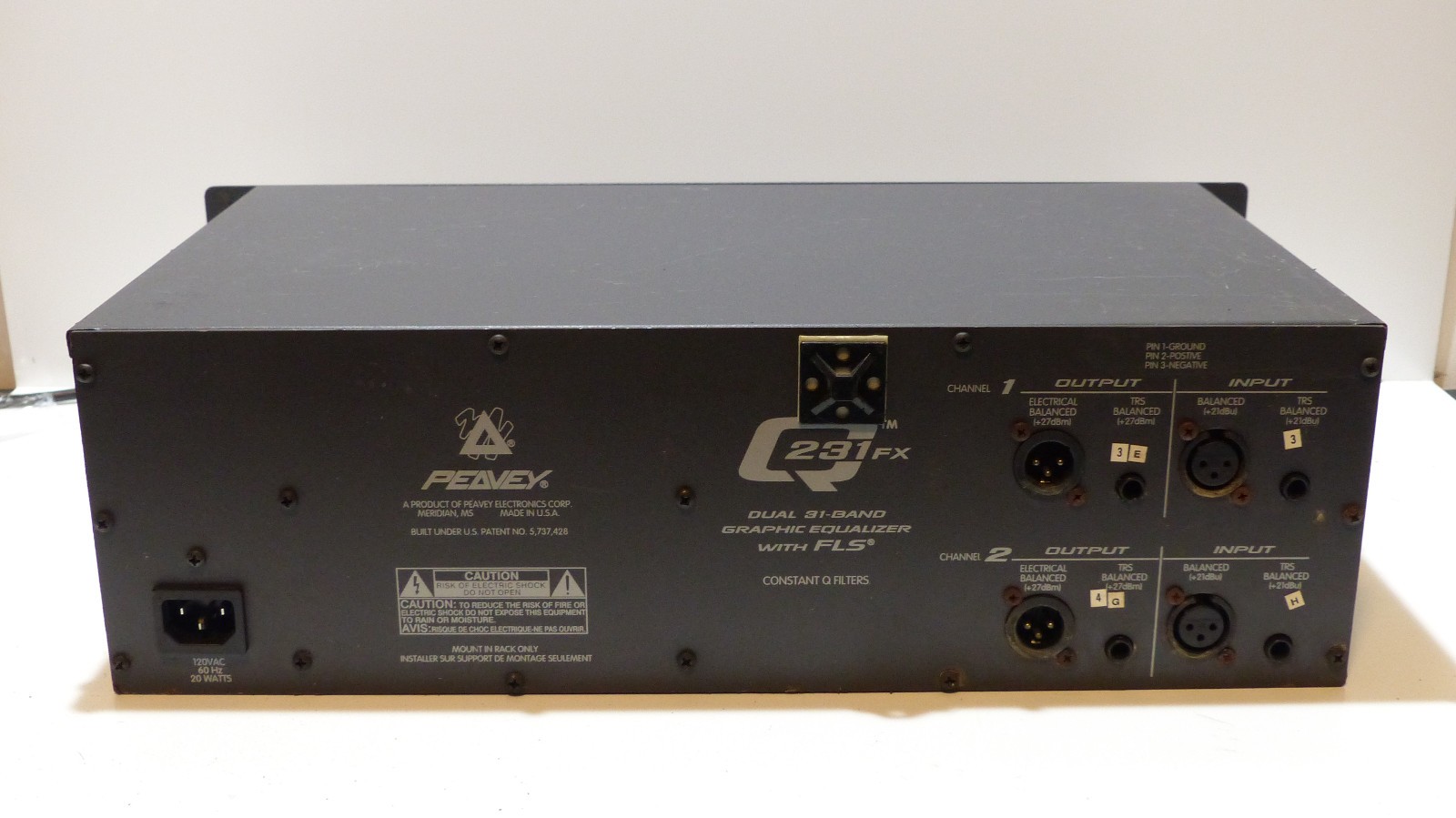 Peavey Q231FX Dual 31-Band Graphic Equalizer with FLS