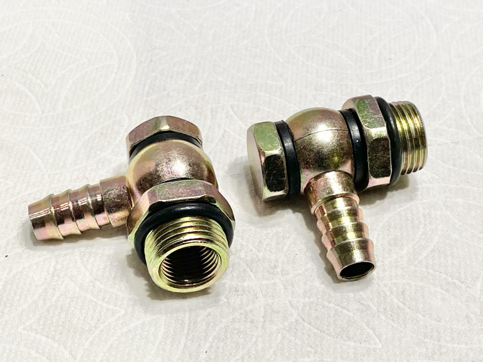 (2 pcs) 90 Degree Barbed Male Thread Hose Pipe Fitting For Fuel Water Separator