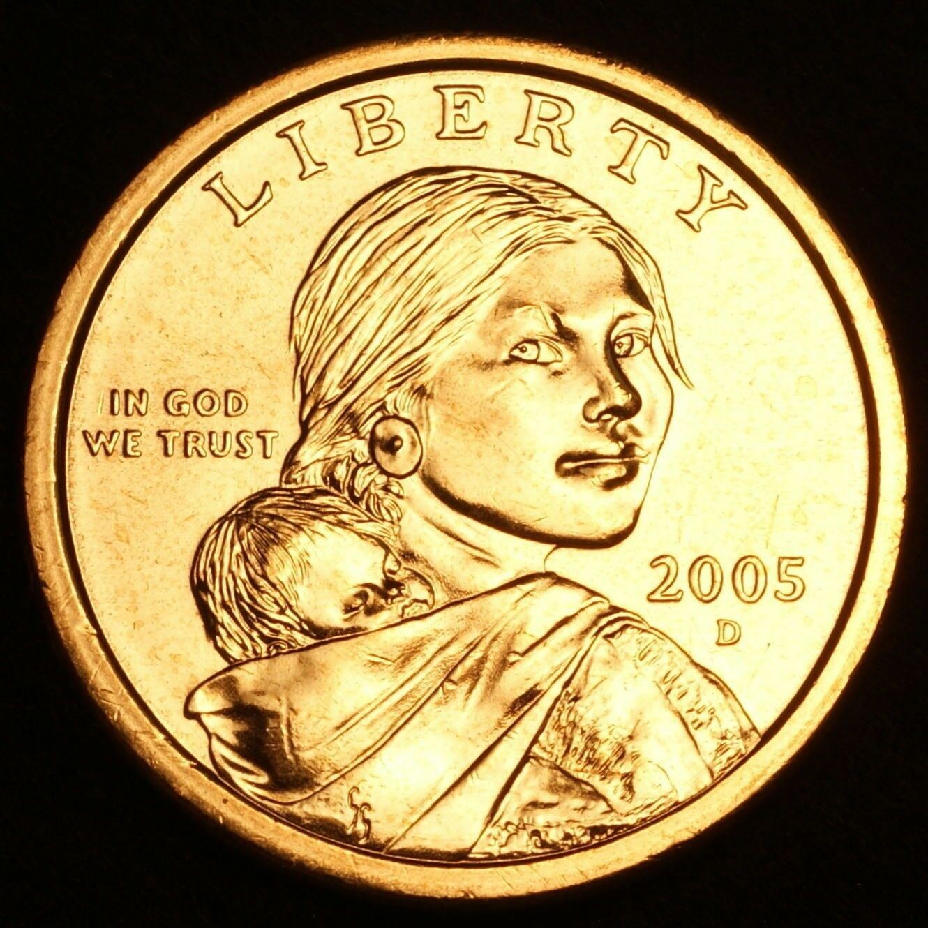 2005 D Sacagawea Dollar US Mint Coin in "Brilliant Uncirculated" Condition!