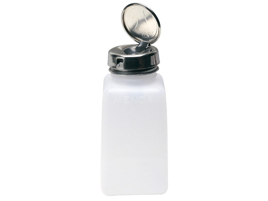 Menda 35703 - Natural square HDPE bottle w/take-along locking pump, 6 oz