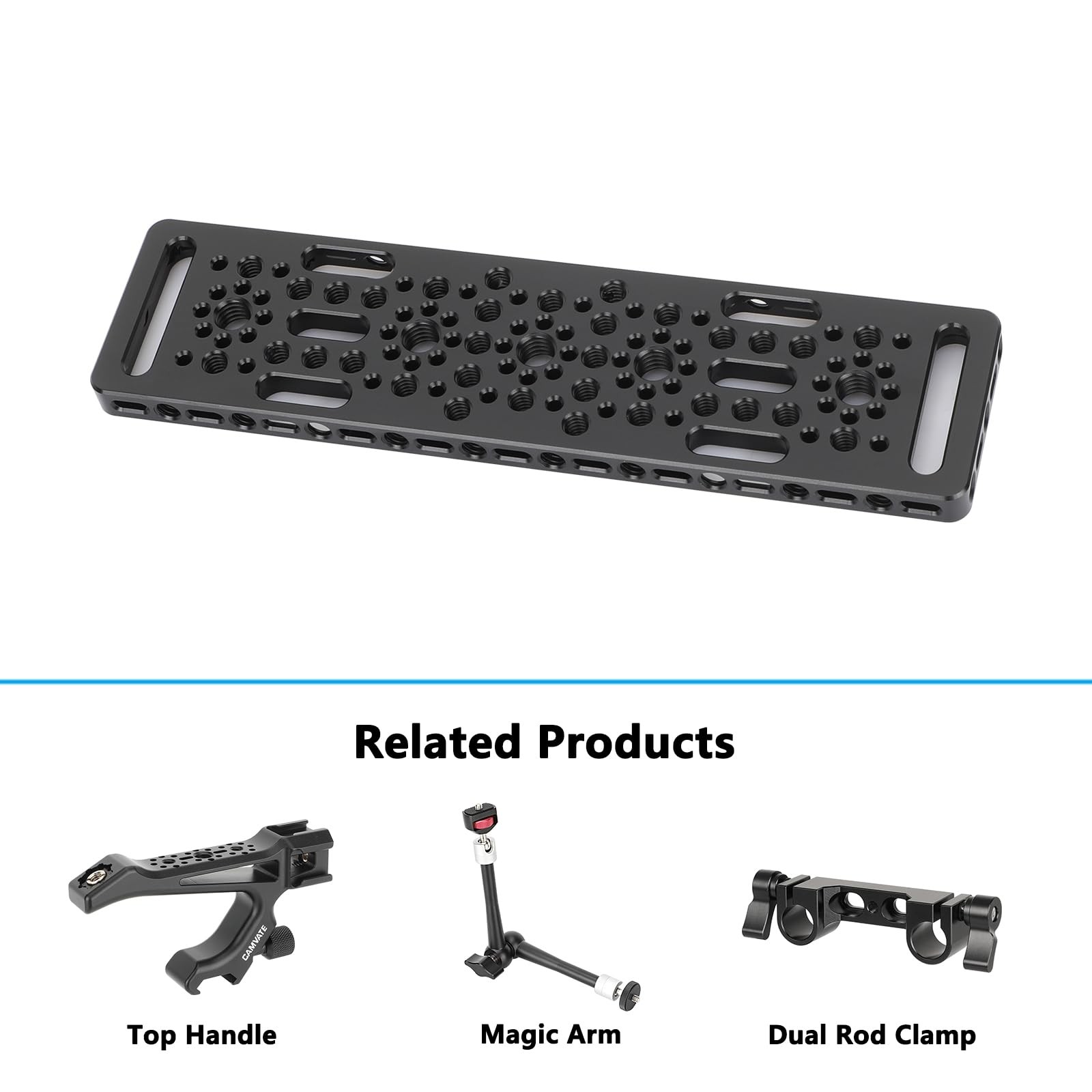 Multi Purpose Mounting Cheese Plate With Anti-Twist Accessory Mounts 3828