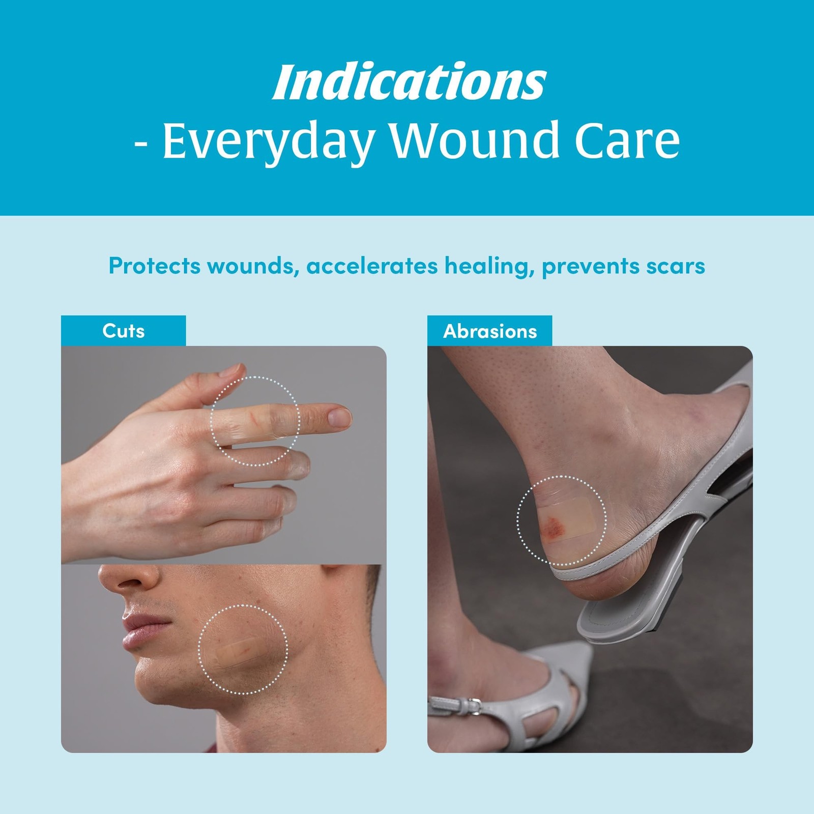 H Band Medium - Bordered Hydrocolloid Dressing, Self Adhesive Wound Dressing,...
