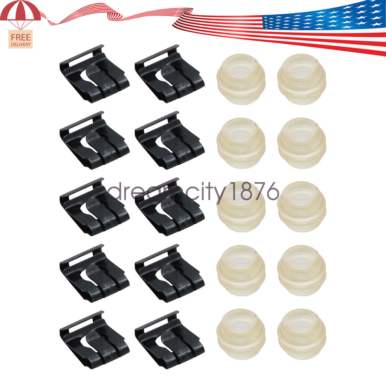 10Set Fits Mercedes 1967-1996 Transmission Gear Linkage Shifter Bushing w/Clip
