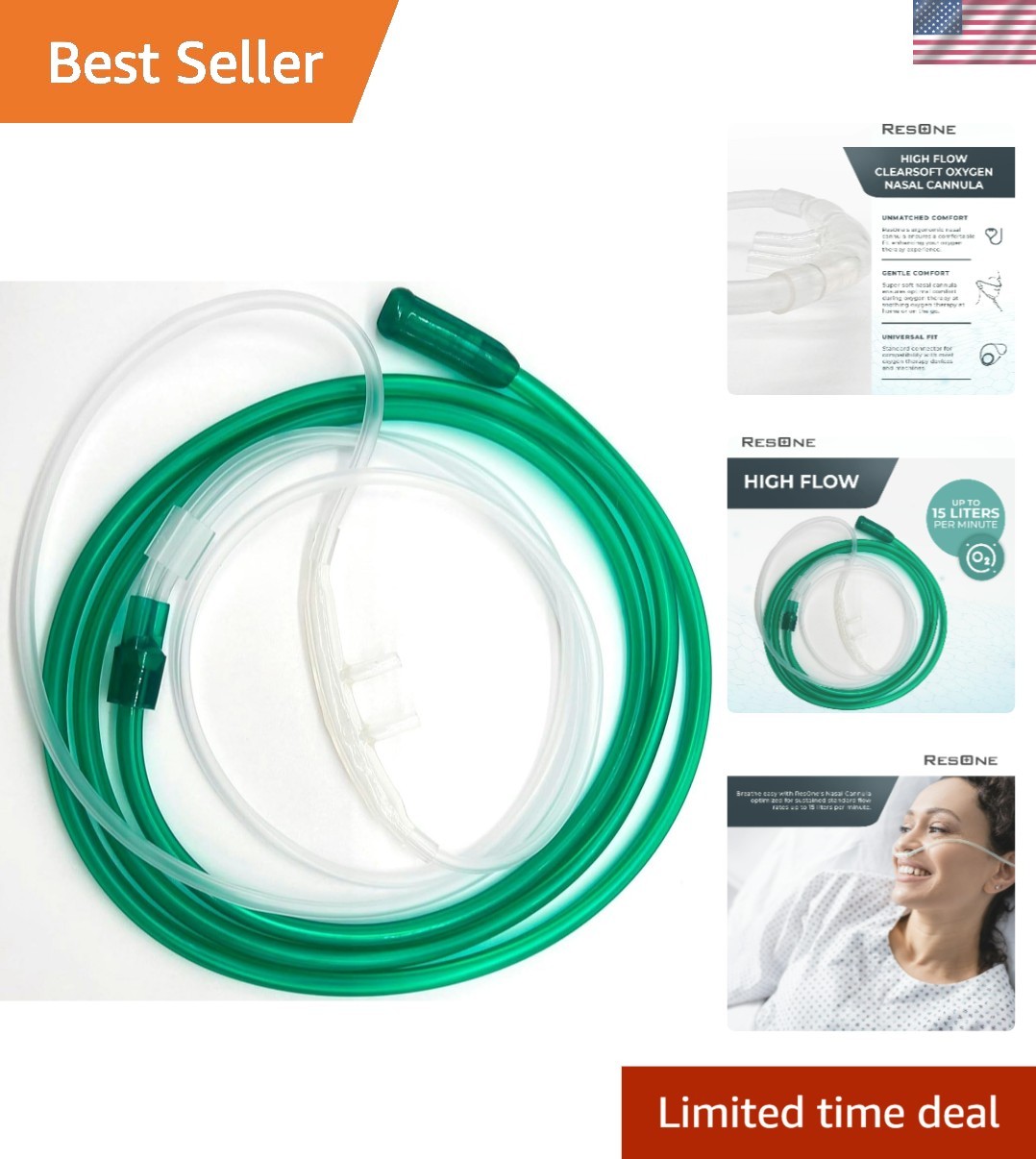 25Ft Oxygen Cannula with Soft Nose Piece 5-Pack - Innovative Design for Comfort