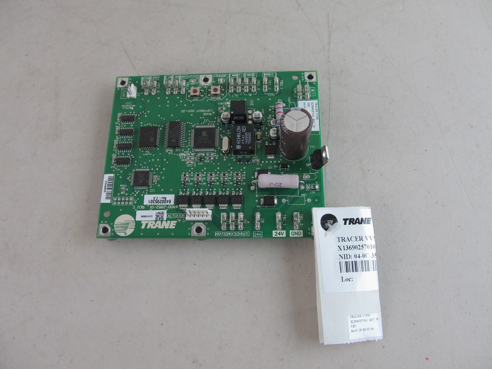 Trane Control Board 6400-2952-01 Rev C.A