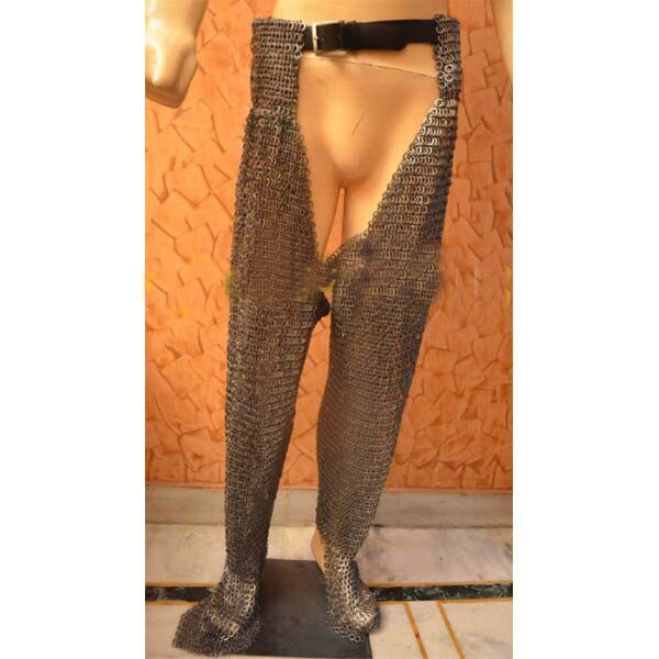 Flat Riveted With Flat Warser Chain mail shirt 10 mm leggings, Medieval leggings