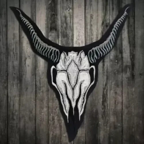 Skull patch for bikers, motoclub jacket, Large patch, Back patch