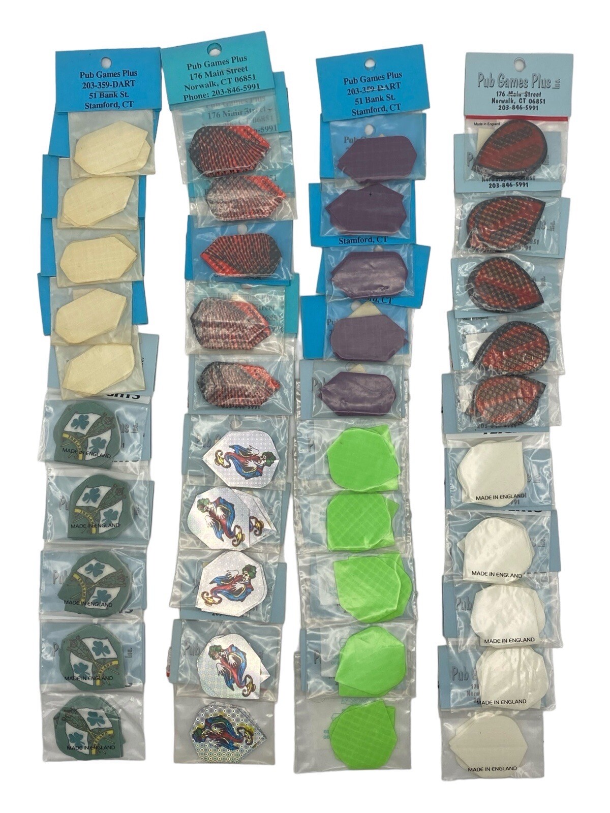 Vintage Mixed Lot Of (40) Packs Of 3 New Old Stock Of Dart Flights 120 Flights
